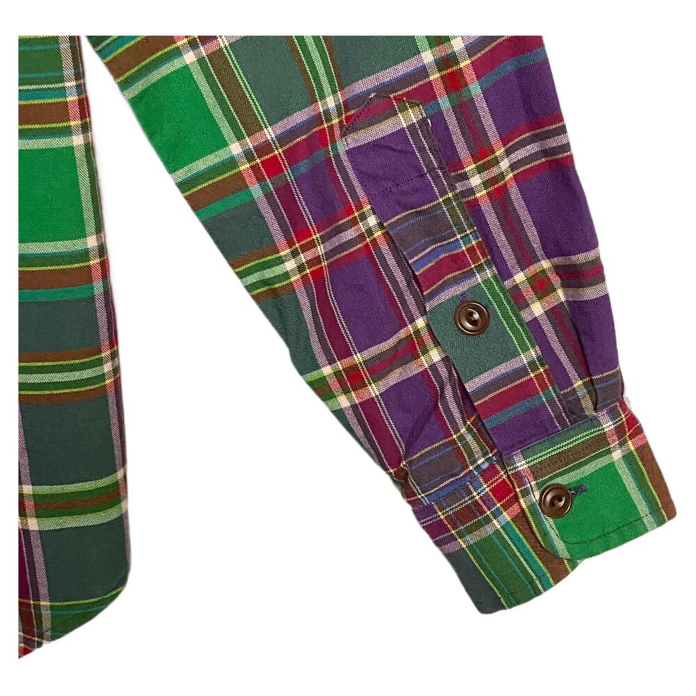 Polo Ralph Lauren Shirt Men's Small Classic Fit Long Slv Purple/Green Plaid NWT - Picture 5 of 14